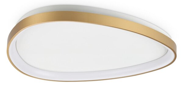 IDEAL LUX LED таванна лампа Gemini 61, месинг, 3000 K, DALI/PUSH, Затъмняване, Злато / месинг, Дневна/трапезария, Метал, Модерен