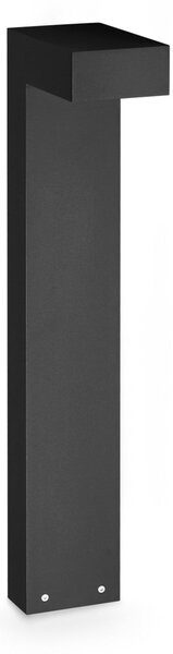 IDEAL LUX LED осветление за пътеки Sirio, черна, височина 60 см, метална, Черен, Алуминий, Модерен