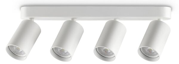 IDEAL LUX таванна лампа Dynamite Round, бяла, 38 см, 4-лампова, Бял, Дневна/трапезария, Метал, Модерен