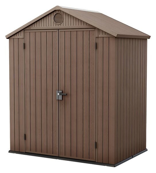 Градинска барака Keter Darwin имитация на дърво 121x190x221 см 6х4ft Evotech+ пластмаса