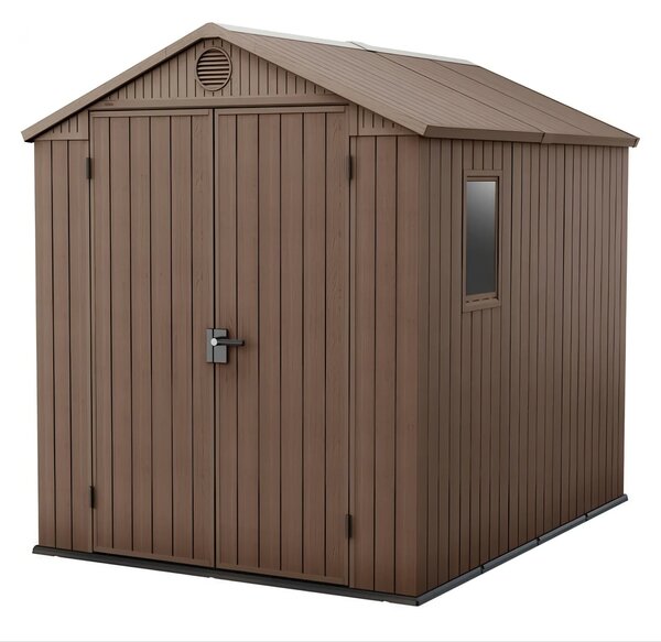 Градинска барака Keter Darwin имитация на дърво 244x190x221 см 6x8ft Evotech+ пластмаса