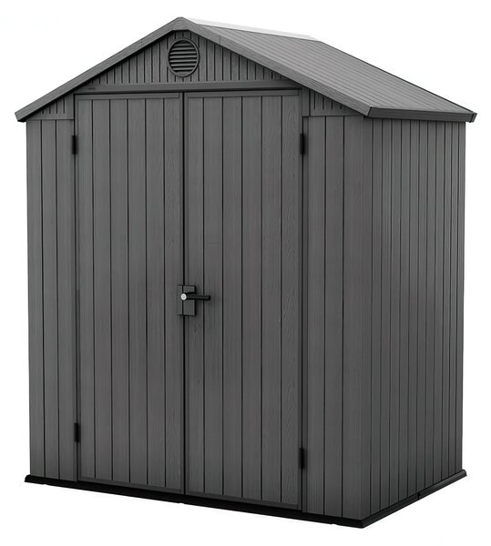 Градинска барака Keter Darwin графит 121x190x221 см 6x4ft Evotech+ пластмаса