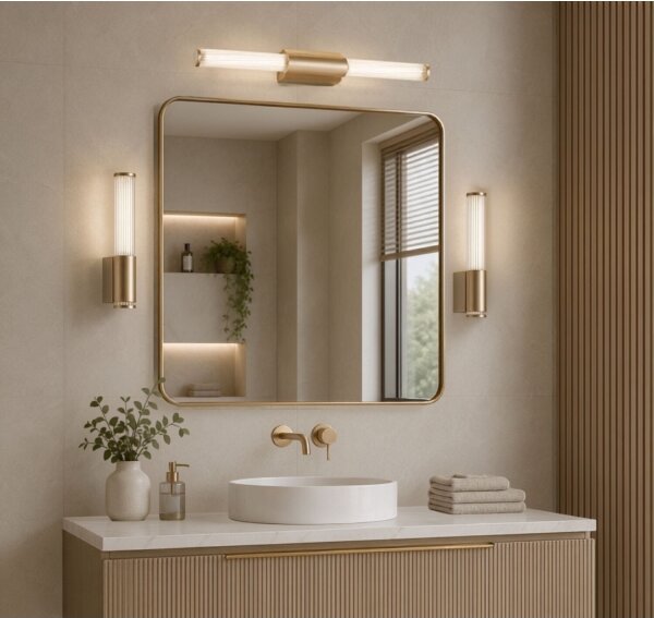 Rabalux 75105 - LED огледално осветление за баня CALYN LED/15W/230V IP44 златисто