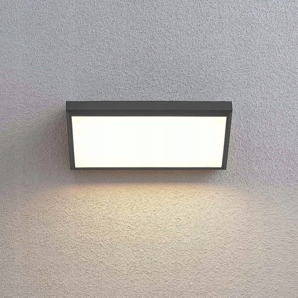 LED Външно стенно осветително тяло със сензор LED/20W/230V IP65 сиво