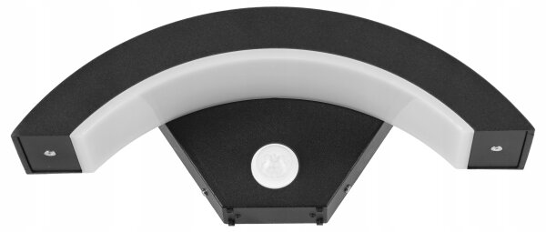 Външно стенно осветително тяло със сензор LED/10W/230V IP54 черно
