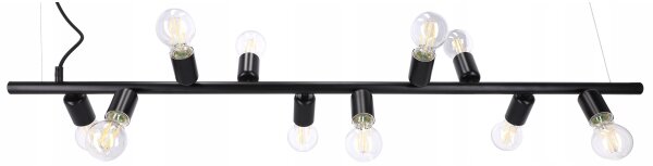 Полилей на кабел 10xE27/20W/230V черен