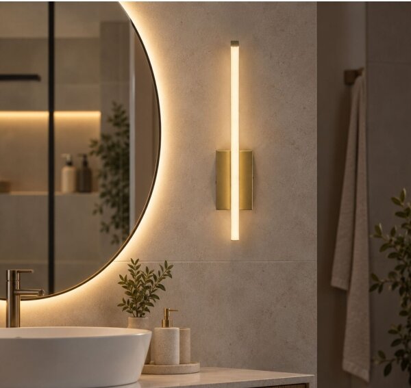 Rabalux 75089 - LED стенен осветител за баня TILMANN 10W/230V 4000K IP44 златист