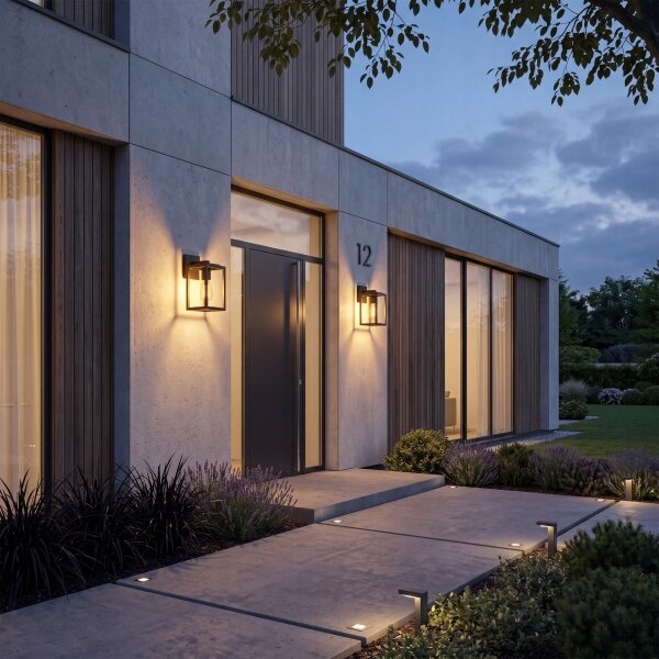 Външна стенна лампа 1xE27/40W/230V IP54 черна