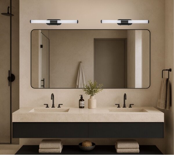Rabalux 75096 - LED осветление за огледало за баня TENEBRA 6W/230V IP44 40 cm черно