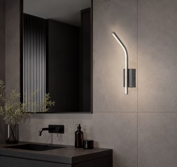 Rabalux 75000 - LED стенен аплик за баня TILMANN 10W/230V 4000K IP44 антрацит