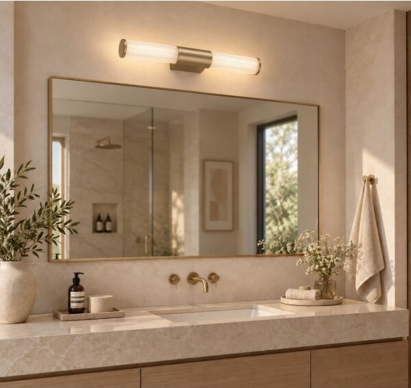 Rabalux 75104 - LED Огледално осветление за баня CALYN LED/8W/230V IP44 златно