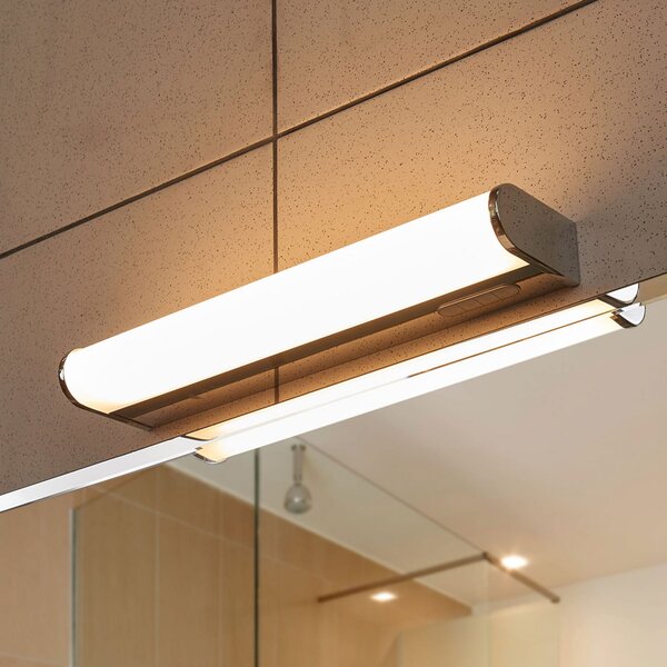 Lindby Jesko LED стенно осветление за баня 3 000-6 500К, 33 см, Затъмняване, Металик, Баня, Пластмаса, Модерен