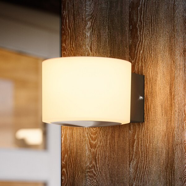 Philips LED лампа за външна стена Otis UE, бяла, стомана, IP44, Бял, Неръждаема стомана, Модерен