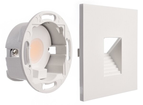Deko-Light Светодиодна лампа за вграждане SET Alwaid, бяла 8 x cm, ниво 2 700 K, Бял, Коридор, Алуминий, Модерен, Ъглово вградено осветление