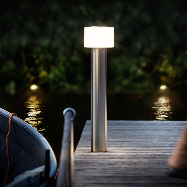 Philips LED лампа за цокъл Otis UE, неръждаема стомана, IP44, Металик, Неръждаема стомана, Модерен