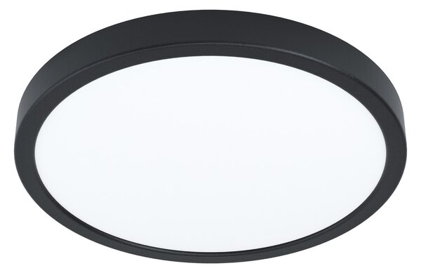 EGLO connect Smart LED лампа за монтаж на повърхност Fueva 6-Z, черна, Ø27cm, Затъмняване, Черен, Дневна/трапезария, Пластмаса, Модерен