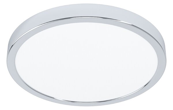 EGLO connect Smart LED лампа за монтаж Fueva 6-Z, хром, Ø27cm, Затъмняване, Сив, Дневна/трапезария, Пластмаса, Модерен
