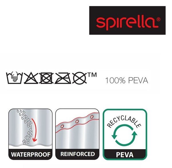 Завеса за душ 180x200 cm Construct – Spirella