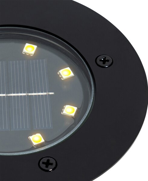Модерен наземна лампа черен с LED IP65 Слънчев - Terry