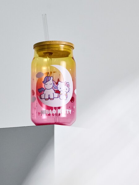 Sinsay - Чаша за многократна употреба със сламка Hello Kitty - многоцветен