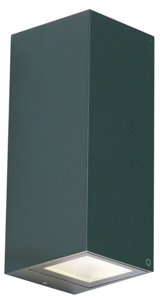 Модерна стенна лампа тъмнозелена 2 светлини GU10 70mm IP54 - Baleno