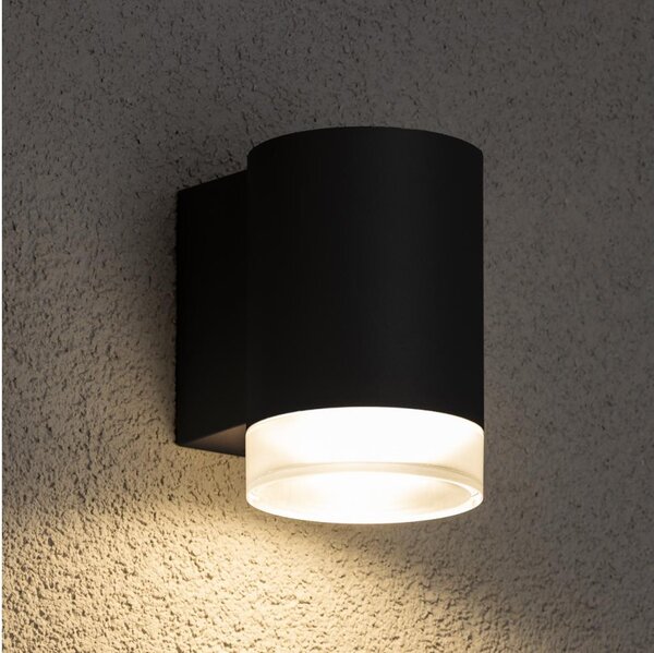 Brilagi - LED RGBW външно стеново осветително тяло MATERA 1xGU10/4,8W/230V черно IP54