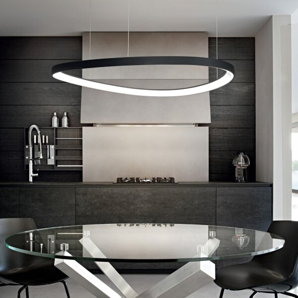 Ideal Lux - LED полилей на кабел GEMINI LED/47W/230V 2700K Ø 61 cm CRI 90 черен