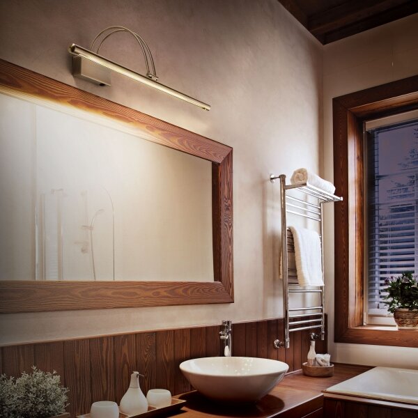 Ideal Lux - LED лампа за картини BOW LED/8W/230V 76 cm CRI 90 месинг