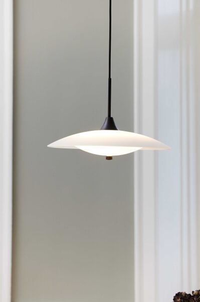Halo Design 991300 - Полилей на кабел BARONI 2xG9/18W/230V, диаметър 40 cm, бял/черен