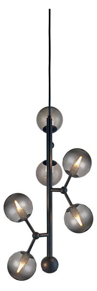 Halo Design 738854 - Полилей на кабел ATOM 6xG9/28W/230V pr. 30 cm черен/k. черен