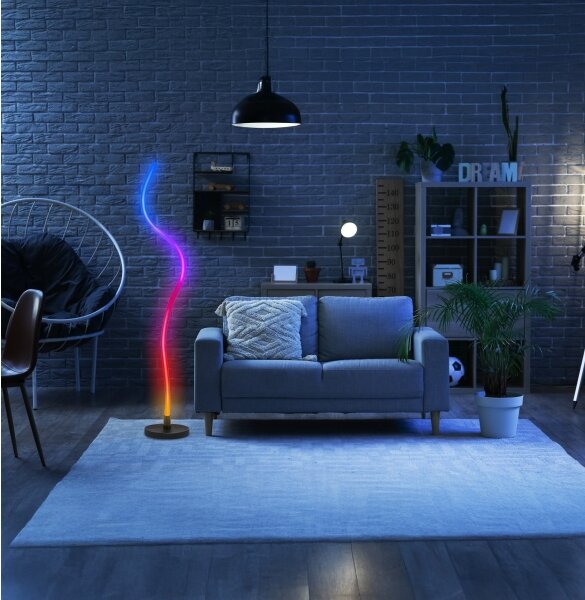 Grundig - LED RGB димируема подова лампа LED/5W/5V + дистанционно управление