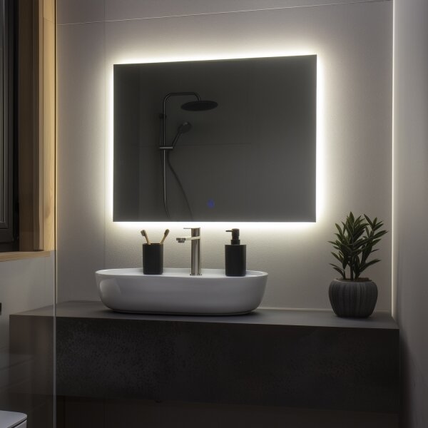 Brilagi - LED огледало за баня LUCE LED/28W/230V 60x80 cm IP44 CRI 90 димируемо + CCT
