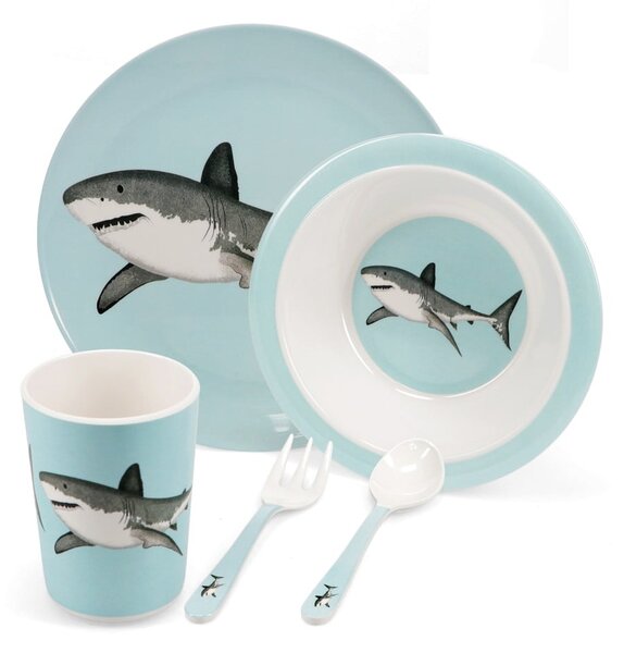 Детски комплект от за хранене 5 бр. Sharks – Rex London