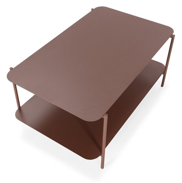 Теракотена метална масичка за кафе 58x90 cm Beatrix – MOME