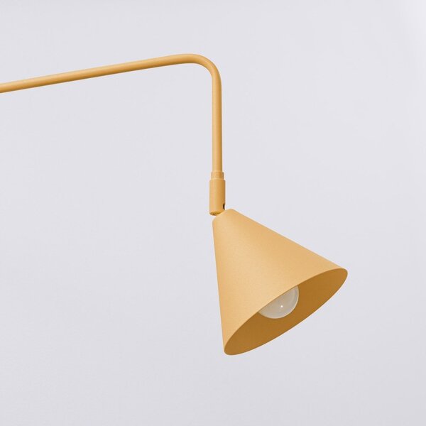 Жълта стенна лампа за контакт ø 14 cm Zylo – Sollux