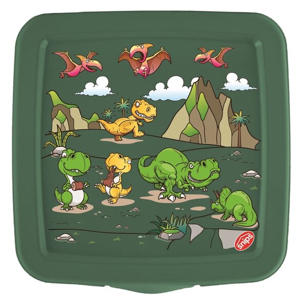 Зелена детска кутия за храна Dinosaur – Snips