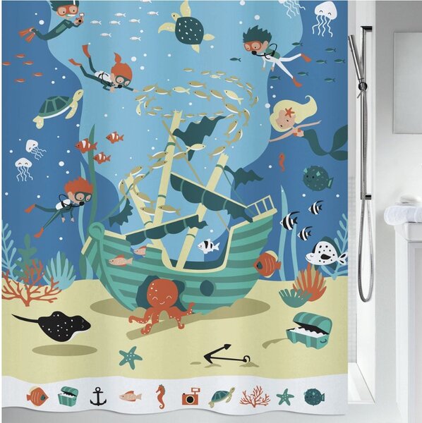 Завеса за душ 180x200 cm Pirates – Spirella