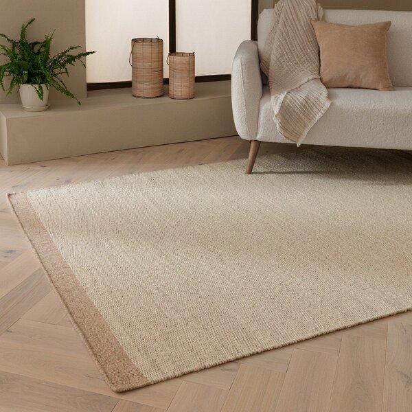 Бежов/кремав ръчно изработен вълнен килим 120x170 cm Lima Sand – Asiatic Carpets