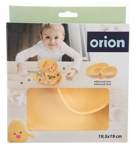 Жълта силиконова детска чиния 19x19,5 cm Chicken – Orion