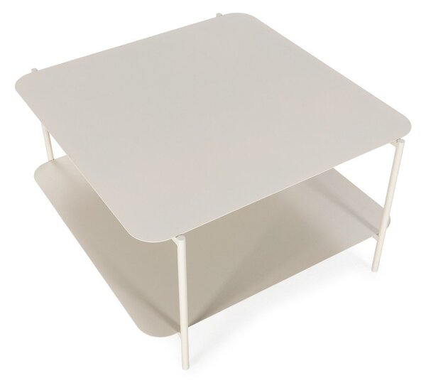 Кремава метална масичка за кафе 70x73 cm Beatrix – MOME