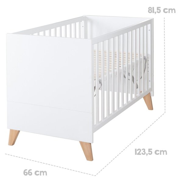 Бяло детско креватче 60x120 cm Léon – Roba