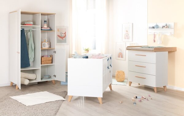 Бяло детско креватче 60x120 cm Léon – Roba