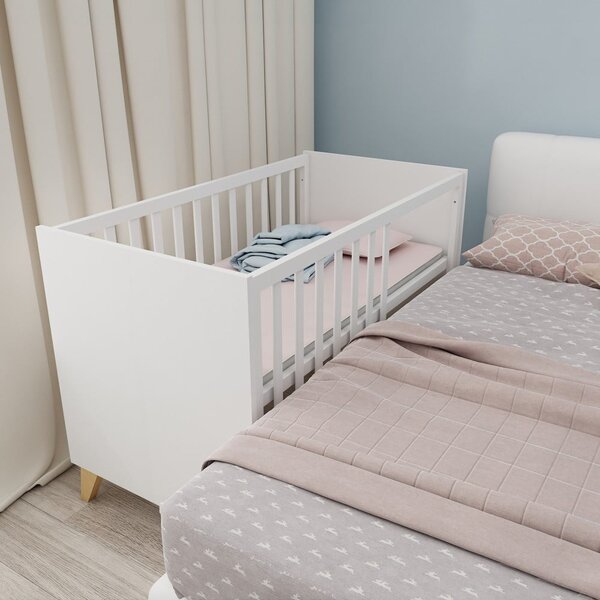Бяло детско креватче 60x120 cm Léon – Roba
