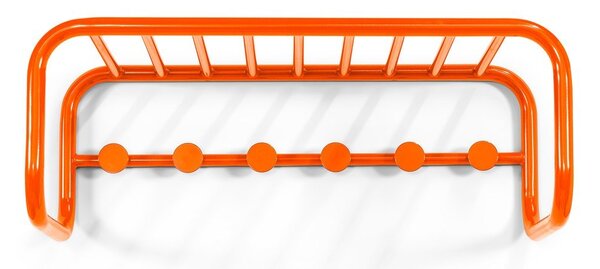 Оранжева метална стенна закачалка с рафт 72 cm Retro – Spinder Design
