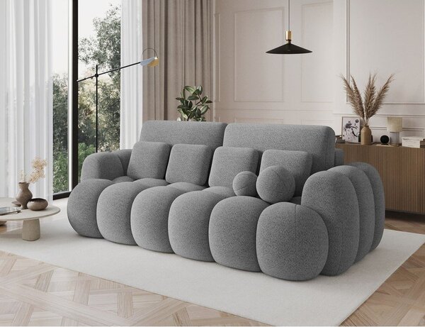 Сив разтегателен диван от букле 256 cm Cotonn – ELTAP