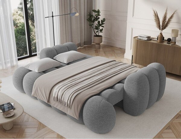 Сив разтегателен диван от букле 256 cm Cotonn – ELTAP