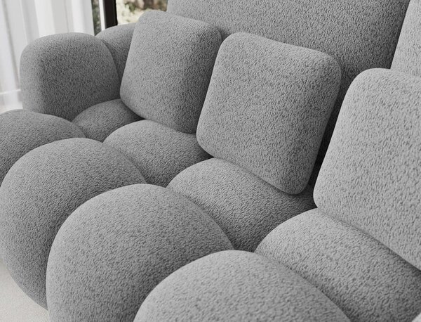 Сив разтегателен диван от букле 256 cm Cotonn – ELTAP