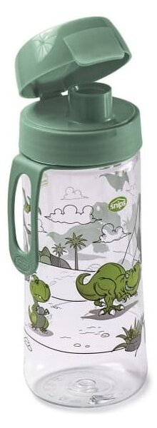 Зелена тританова детска бутилка 500 ml Dinosaur – Snips
