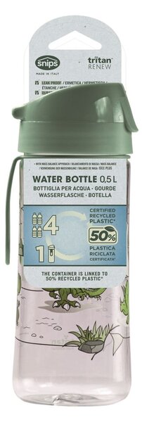 Зелена тританова детска бутилка 500 ml Dinosaur – Snips