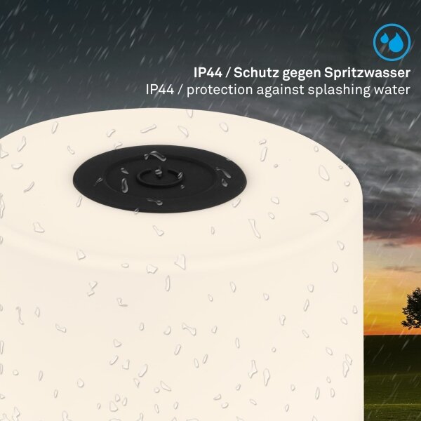 Briloner - LED димируема презареждаема сензорна външна настолна лампа LED/2W/5V 2700K IP44 черна